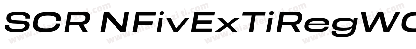 SCR NFivExTiRegW05 Regular Regular字体转换